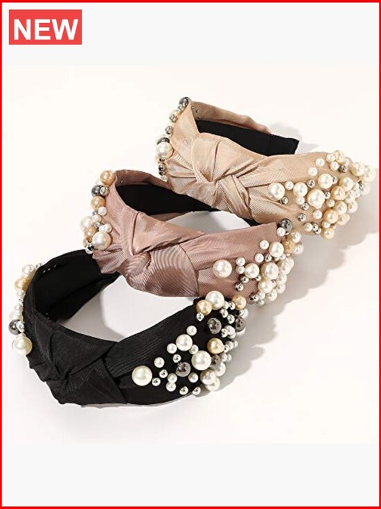 6 Pack Padded Pearl Headbands for Women No Slip Hair Accessories main image 6